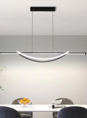 餐厅吊灯现代简约led2024年新款创意轻奢北欧设计师款饭厅吧台灯