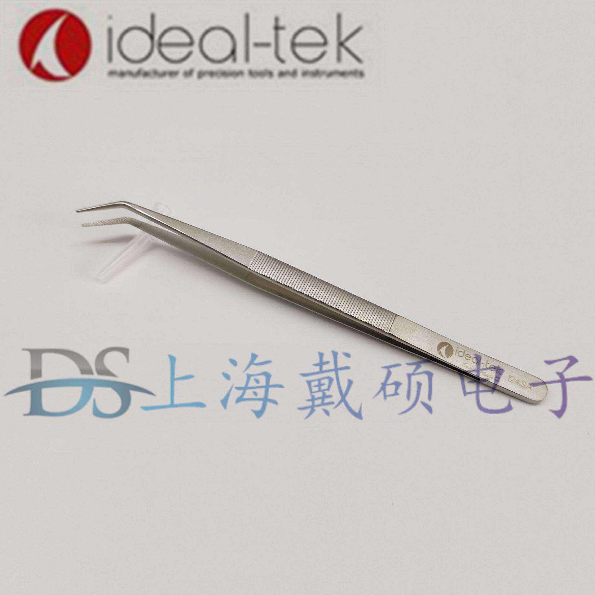 瑞士 ideal-tek 镊子124.SA 加长弯头不锈钢抗磁尖头镊子