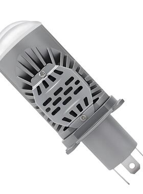 跨境汽车LED大灯H4双铜管鱼眼透镜左驾远近光6000K前照灯2025新品