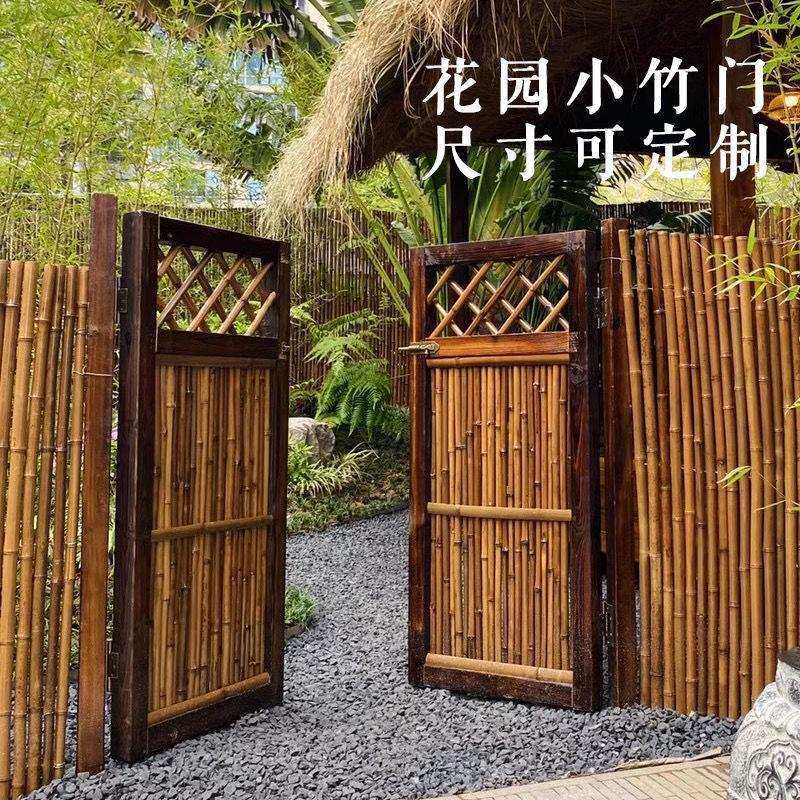 花园目隐遮挡门竹门庭院围栏日式竹门外竹门户机器设备防腐木中等