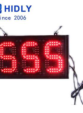 跨境出口6寸红色三位888油价牌铝合金边框油价显示屏LED油价屏