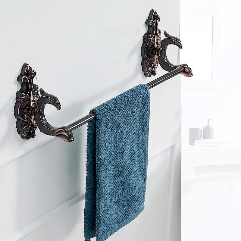 毛巾置物架单杆浴室毛巾架洗手间壁挂浴巾抹布收纳架卫生间毛巾杆