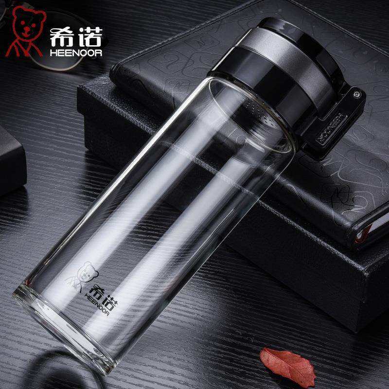 希诺单层玻璃杯大容量带提环户外加厚带滤网泡茶车载商务茶杯,餐饮具,玻璃杯,淘宝优惠券,粉丝福利购,淘宝优惠卷