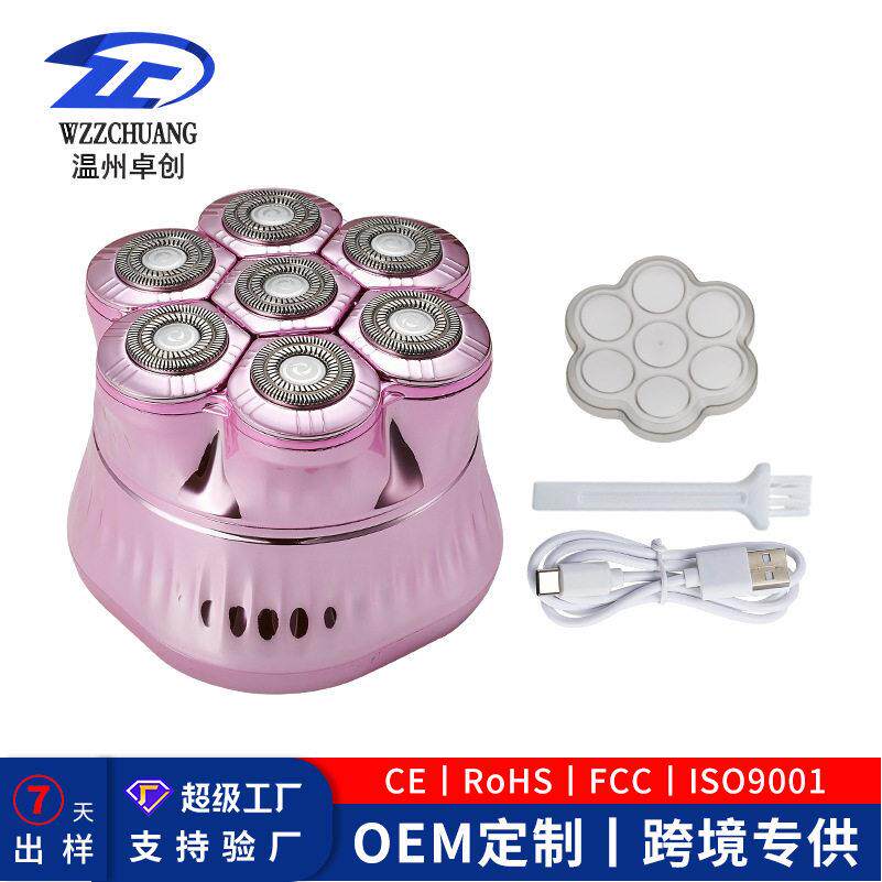 跨境女士电动光头机剃毛器剃手毛脚毛全身毛发刮毛刀数显全身水洗