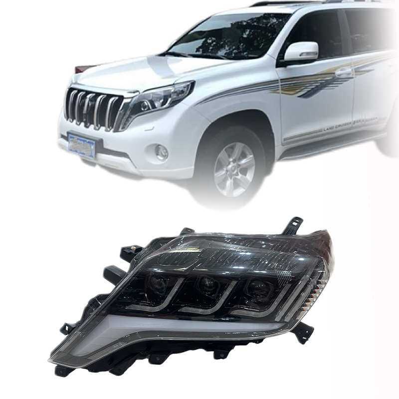 适用2014丰田普拉多3透镜改装款LED前大灯总成