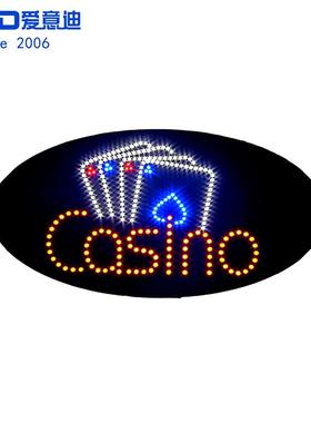 LED广告牌标识牌灯箱厂家定 制 LED Casino Sign 24x48/38x68.5cm