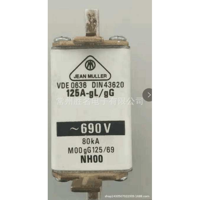 JEAN MULLER NH00 125A ~690V M00gG125/69 200A 250A 100A熔断器