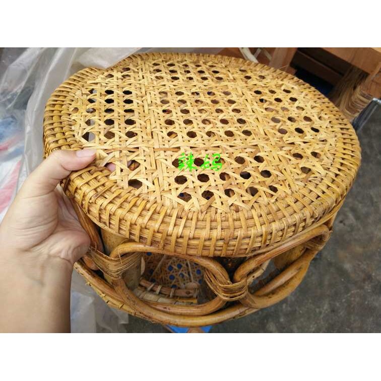 批缅甸藤凳圆凳手工藤编坐墩 矮凳子 圆凳跳舞凳换鞋凳子客