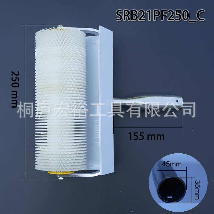 带板,环氧自流平地坪漆工具消泡滚筒刷,10"放气滚针长21mm