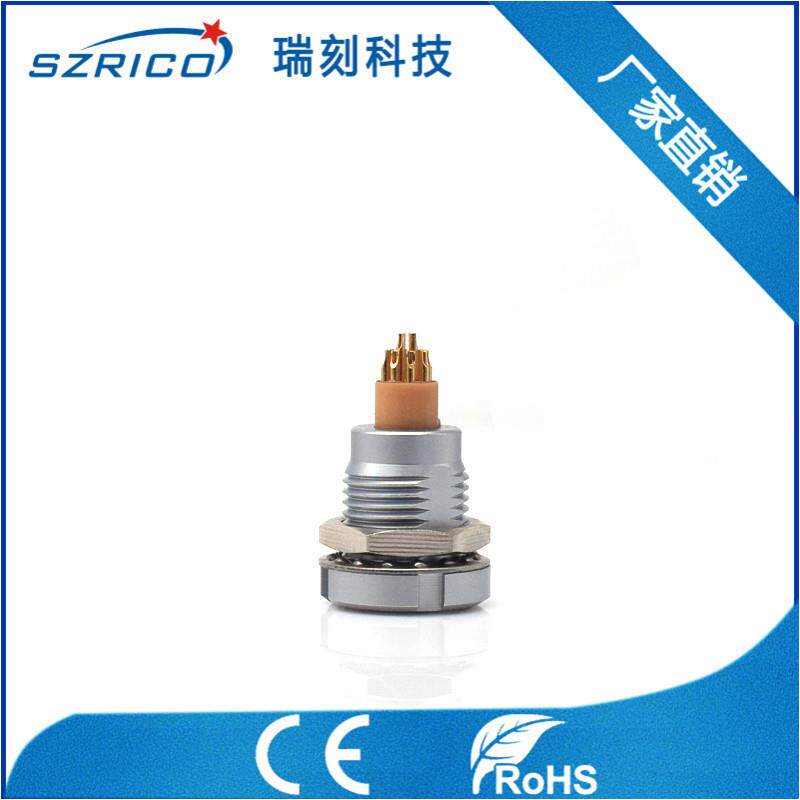 深圳供应金属2B4PIN开孔M15RCECG.2B.304.CLN圆形推拉自锁连接器