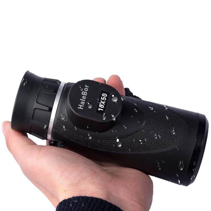 HaleBor新款10X50防水单筒望远镜高清高倍望眼镜工厂生产广角