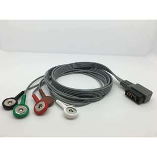 兼容心电监护仪M4725A 遥测动态心电导联线5导扣式