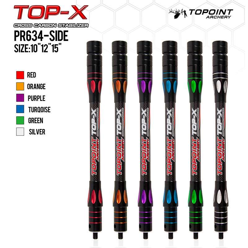 顶点TOPOINT 双色3K碳布平衡杆PR634侧杆15英寸