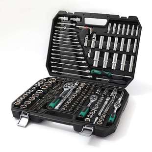 工业级新款 216件套原色直柄套筒组套多功能五金工具汽修组套工具