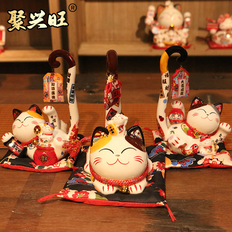长尾巴招财猫2026年新款摆件存钱罐入户玄关客厅乔迁新居开业礼物,家居饰品,桌面摆件,淘宝优惠券,粉丝福利购,淘宝优惠卷