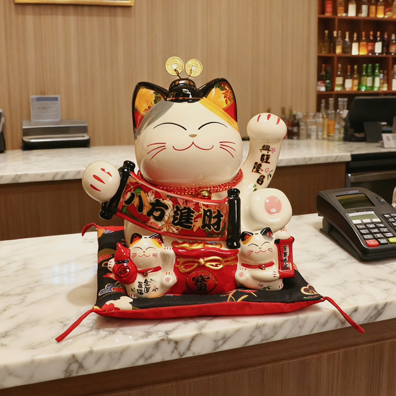 招财猫店铺收银前台开业送礼摆件2025新款储蓄罐发财猫礼品存钱罐