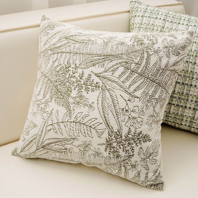 网红花草原创简约现n代红黄高级轻奢沙发客厅抱枕套靠垫靠枕样板