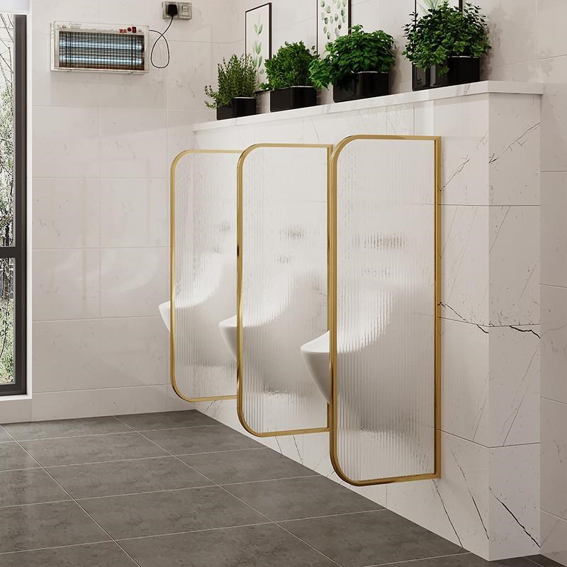 不锈钢化妆室玻璃隔断酒店饭厅办公室H公共厕所隔断男厕小便池挡