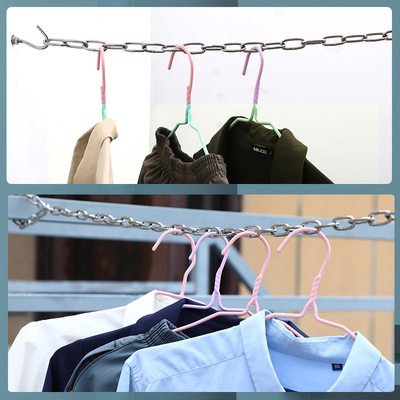 304不锈钢链条 晾衣绳r户外晒被子阳台室外防风防滑加粗晒衣绳神