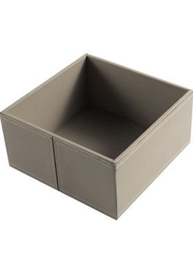 新房乔迁皮革收纳盒托盘玄关钥匙摆件茶几杂物收S纳筐轻奢纯色家