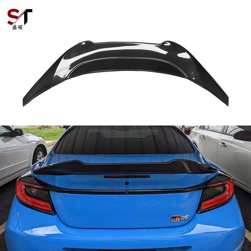 适用于丰田GR86斯巴鲁BRZ碳纤维尾翼小鸭尾扰流板改装定风翼配件