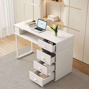2025多功能书桌家用学习办公桌电脑桌自带台灯无线充电网红轻奢