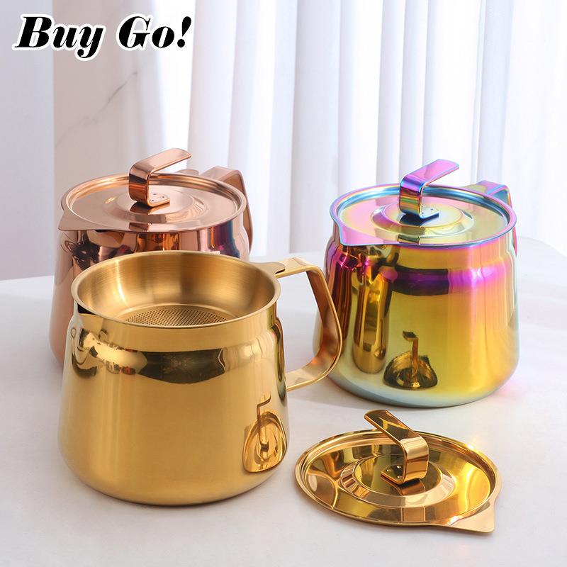 304不锈钢滤油壶家用滤渣油壶过滤回油杯分离油渣厨房储油罐