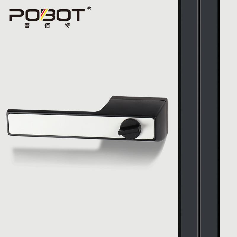 生态门锁卧室静音磁吸房门锁室内铝木门极简门锁可镶嵌板外贸锁具