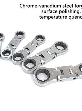 5pcs迷你双摇头棘轮扳手迷你汽修扳手方便携带易于使用坚固耐用