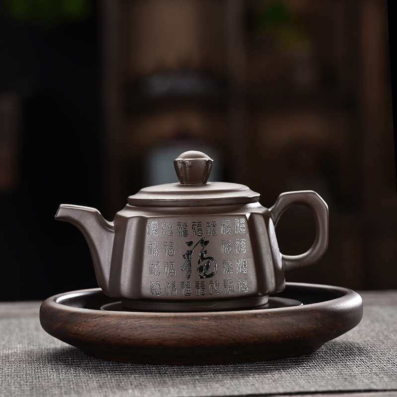 紫砂壶泡茶壶单壶煮茶器茶具纯手工家用中式工具手把壶档次扁