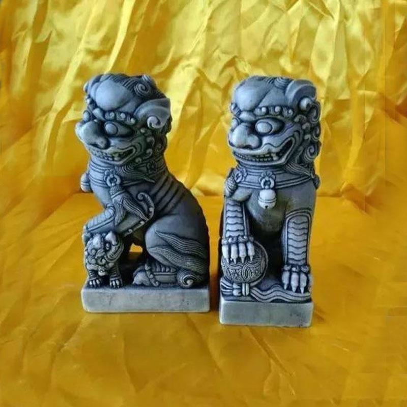 厂家供应仿古徽雕石狮子宅门口摆饰石雕狮子