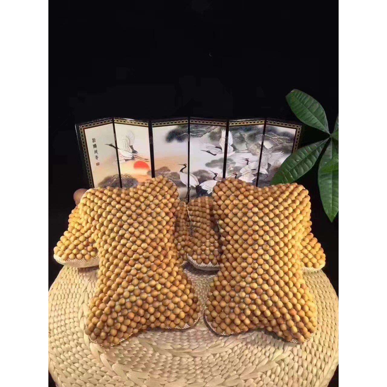 崖柏木珠子汽车座椅 崖柏念珠通用汽车头枕木质品