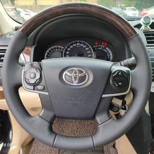 12-16款丰田七代凯美瑞方向盘套真皮手缝把套全包专用半包留桃木