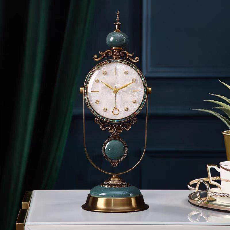 轻奢复古座钟客厅座钟台式桌面工艺时钟摆件装饰家用 TABLE CLOCK