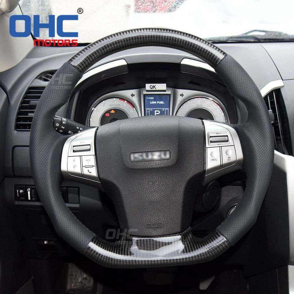 适用于五十铃isuzu Dmax 牧游侠mu-X 改装碳纤维方向盘越野转向盘