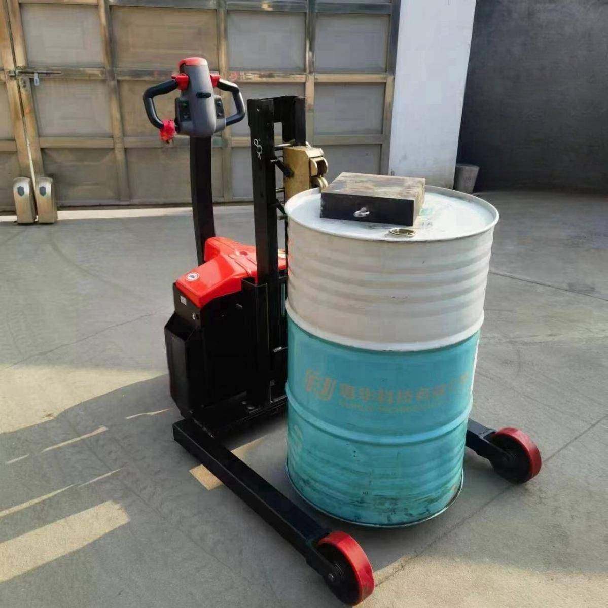 经济款全电动油桶搬运车铁塑两用油桶倒料车手动油桶堆高装卸地牛