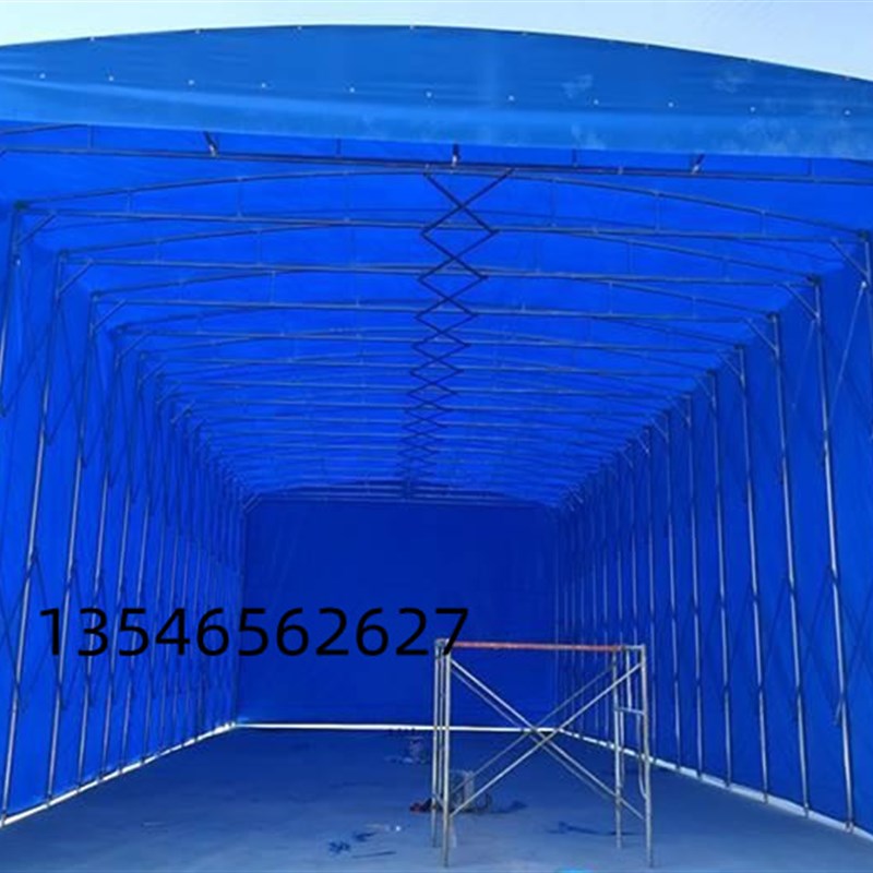 大型推拉雨棚伸缩遮阳棚停车棚户外防雨仓库棚大排挡活动帐篷定制