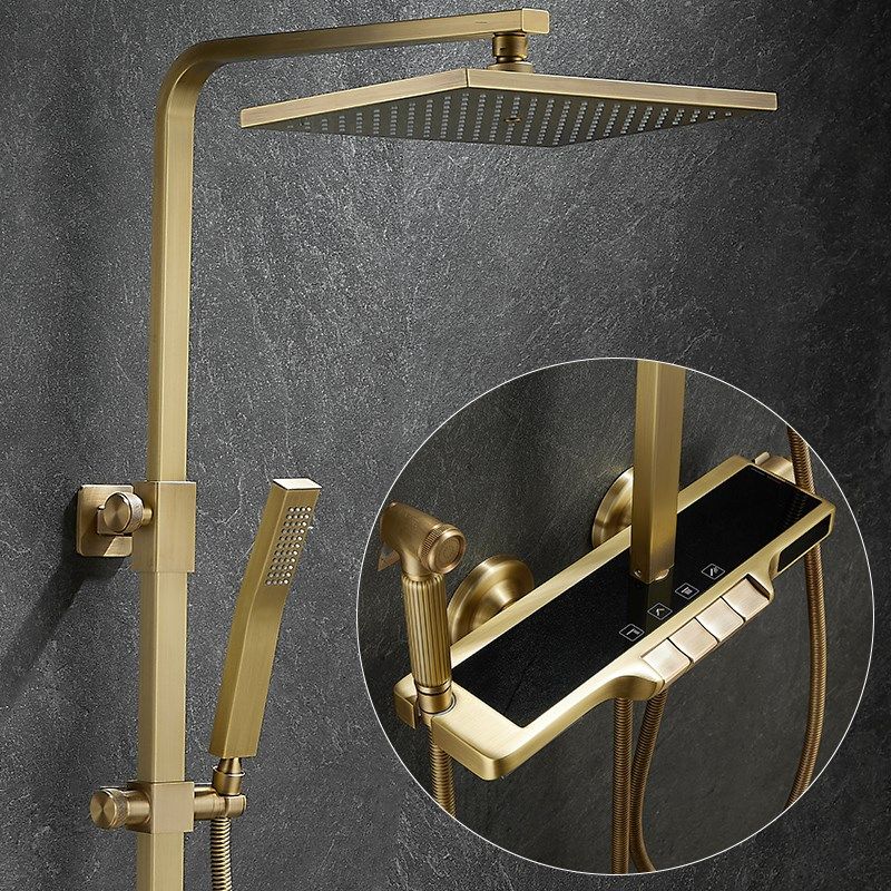 全铜仿古花洒套装复古智能数显恒温增压淋雨沐浴器枪灰色升降家用,家装主材,恒温花洒套装,淘宝优惠券,粉丝福利购,淘宝优惠卷