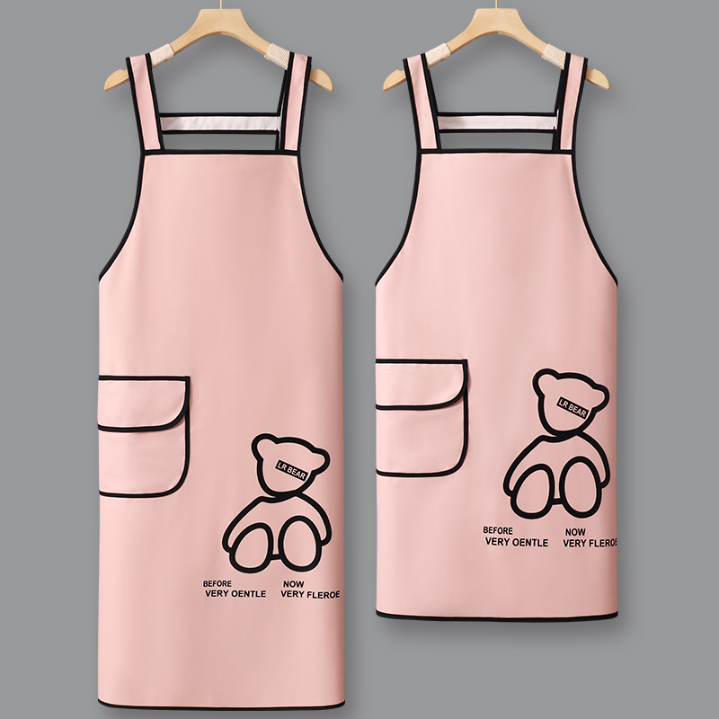 围裙防水防油pu厨房家用女大码加肥加大200斤餐饮专用新款工作服