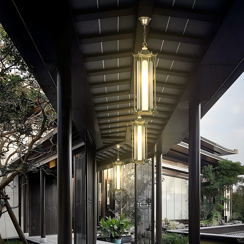 新中式户外仿古灯笼室外庭院花园宫廷凉亭连廊别墅大门口防水吊灯