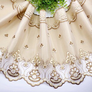 加宽30厘米双层带衬布沙发垫装 饰蕾丝花边床边桌裙边窗帘底边加长