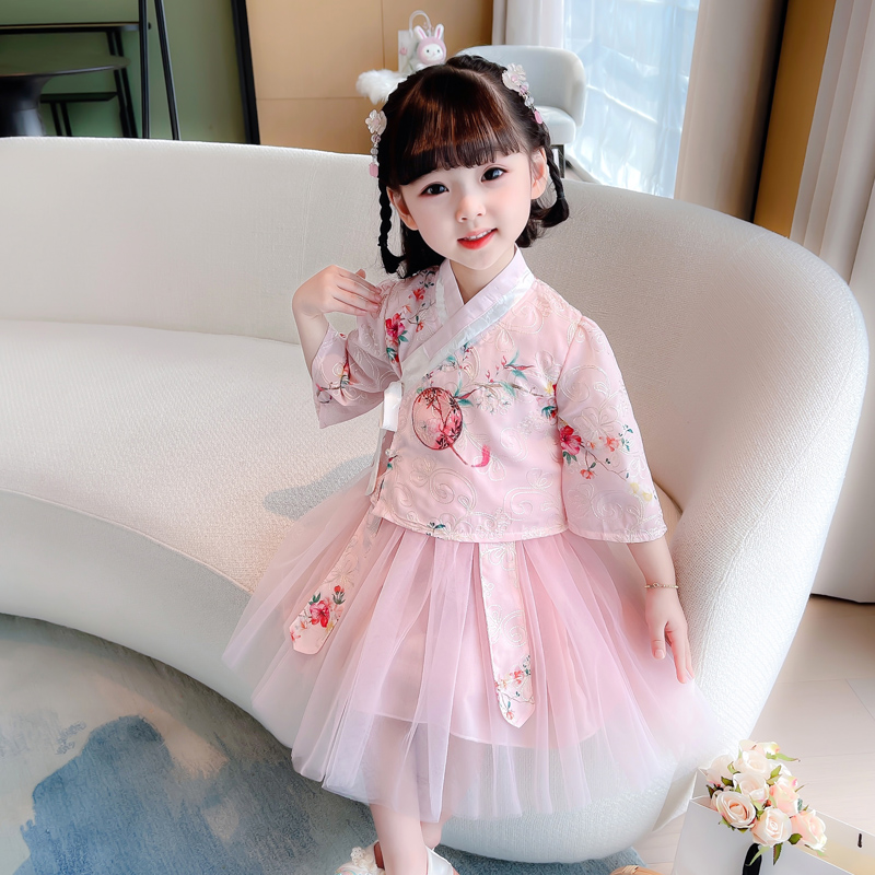 童装汉服套装夏季2023新款宝宝中国风连衣裙超仙小女孩古风公主裙