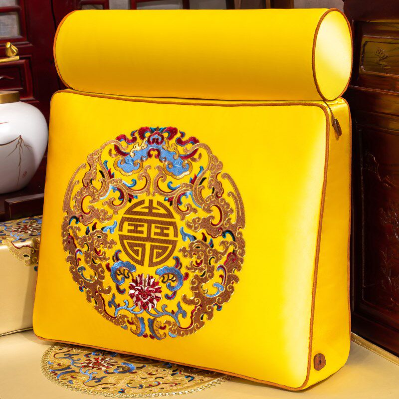 中式抱枕靠垫沙发客厅靠枕靠包中国风床头大靠背含芯腰靠腰枕定制