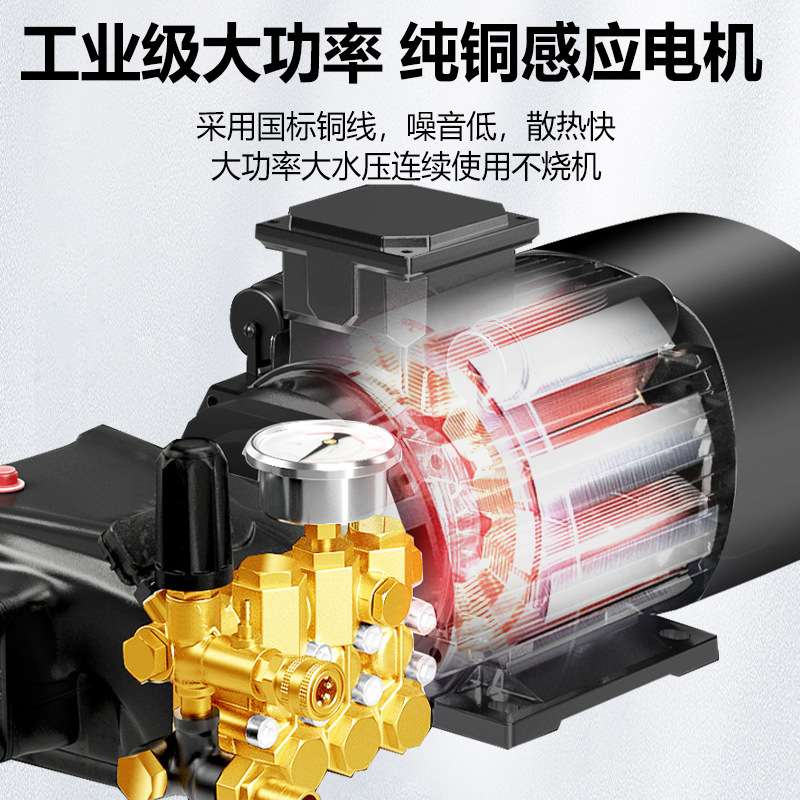 网红款商用超高压洗车机大功率四级电机工业级进口AR全自动清洗机