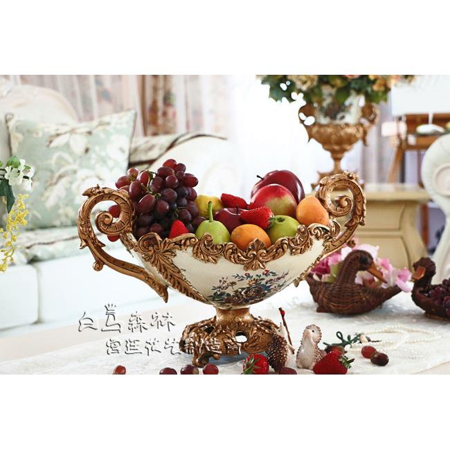 欧式花瓶 花器 果盘 糖果盘 别墅水果盘多用途 家居饰品装饰摆件