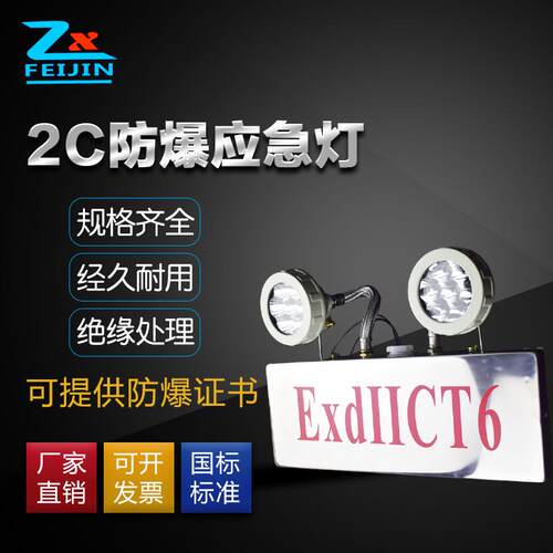 防爆双头应急灯 2C级 CT6 防爆应急灯 不锈钢材质 BCJ