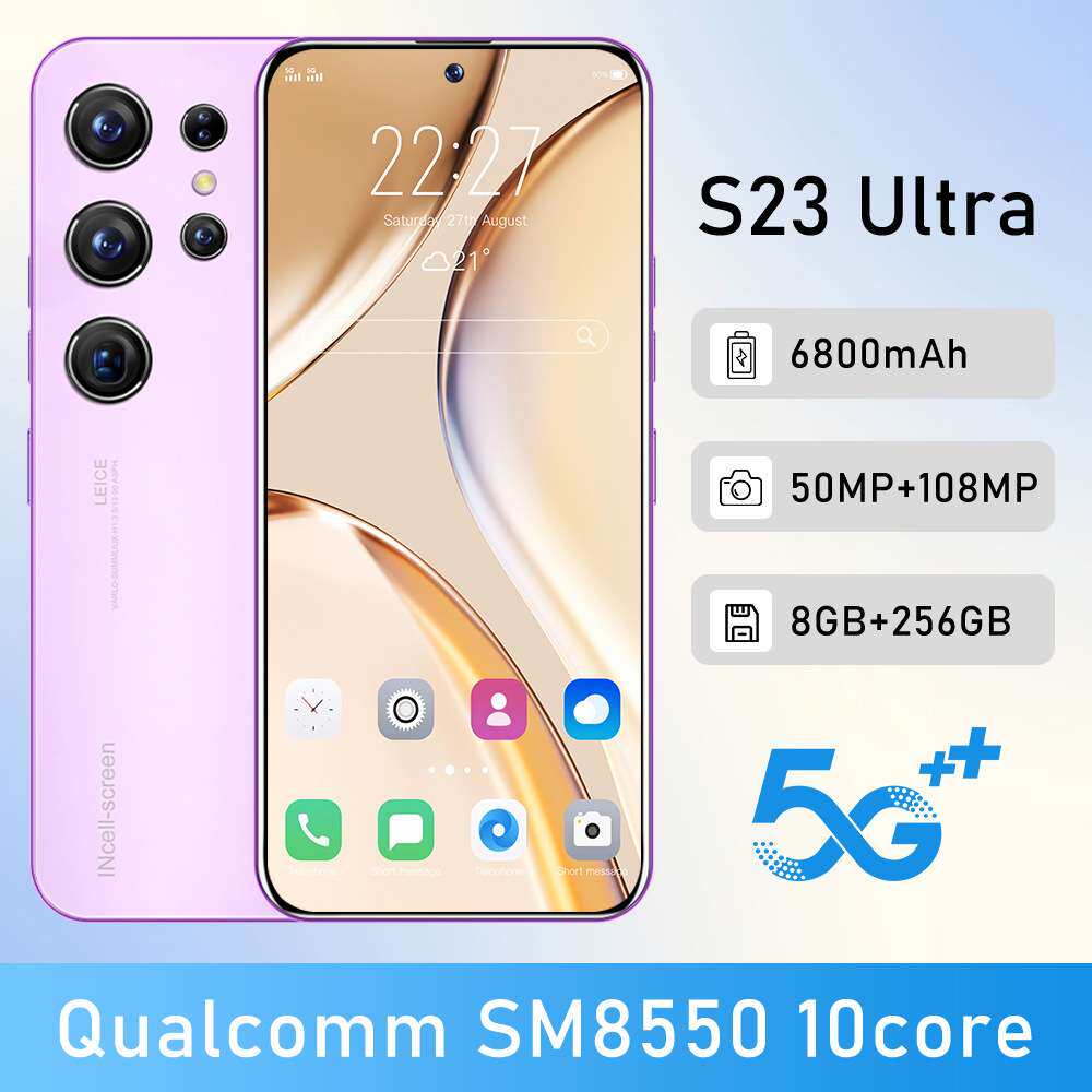 手机S23+Ultra真4G网真穿孔7.38008+256G外贸超大屏全面屏大电池