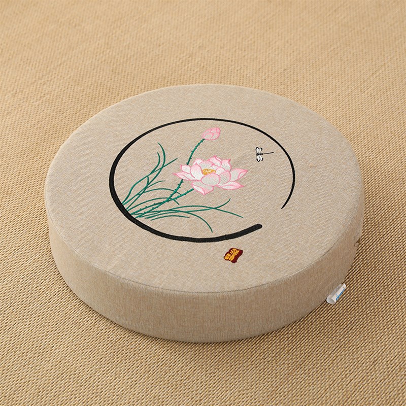 蒲团坐垫禅修打坐k垫可拆洗拜佛垫飘窗垫炕垫榻榻米垫刺绣蜻蜓系