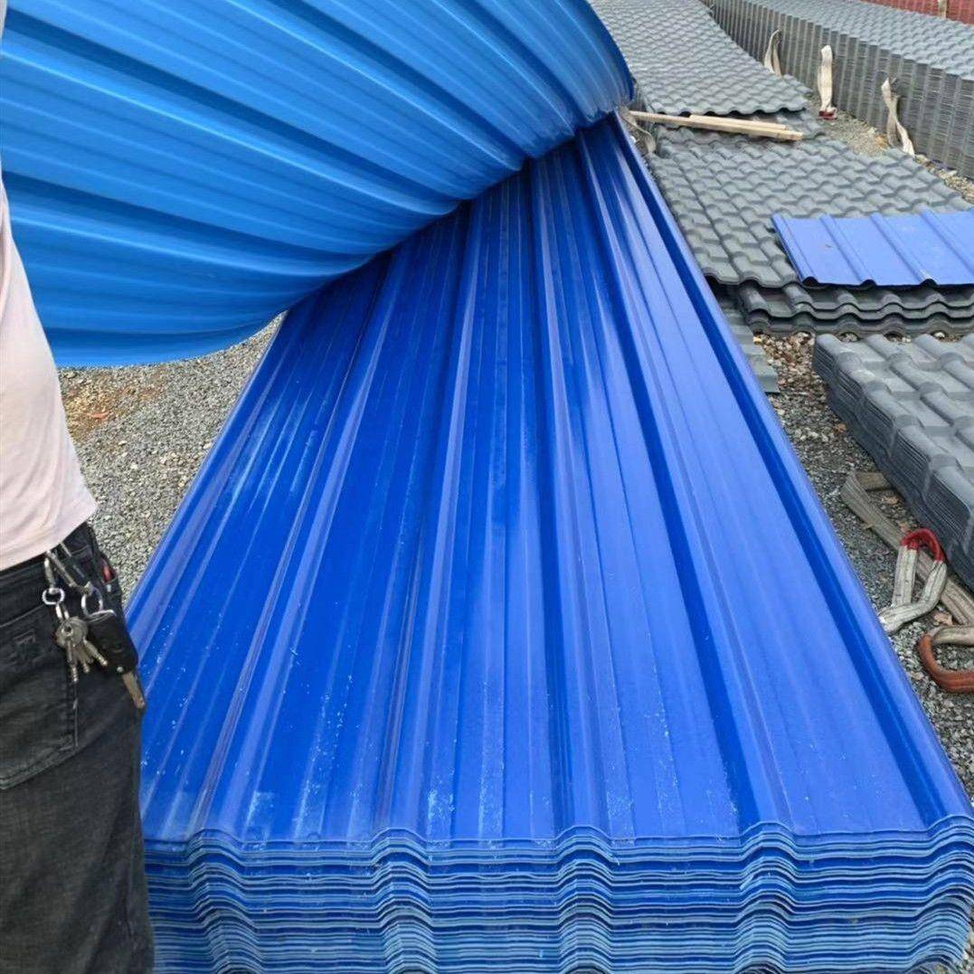 PVC塑料瓦厂家直供车间雨棚加厚隔音塑胶瓦片车棚隔热波浪塑钢瓦