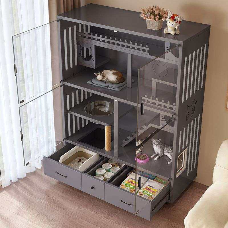 猫笼子实木猫别墅超大其它柜类猫窝家用室内猫咪房子豪华型宠物柜